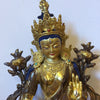 Brass Nepalese Gold Face White Tara Statue