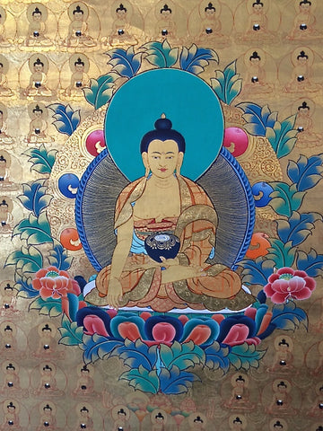 Gold Ratnasambhava Buddha