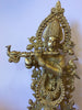 Brass Krishna Playing Flute Statue