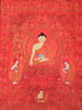 Red Ratnasambhava Buddha Thangka Art